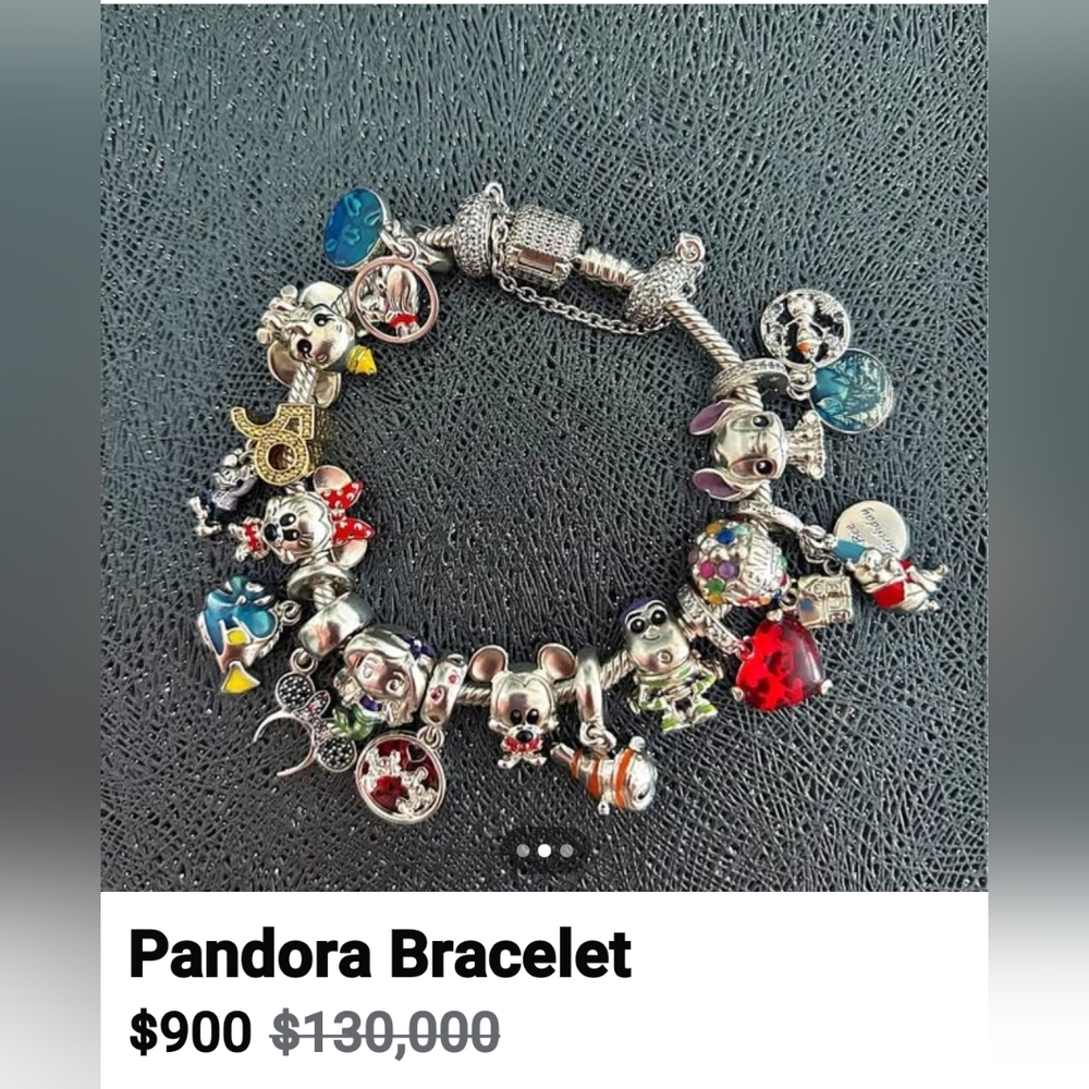 Pandora Bangle + charms - Picture 9 of 10